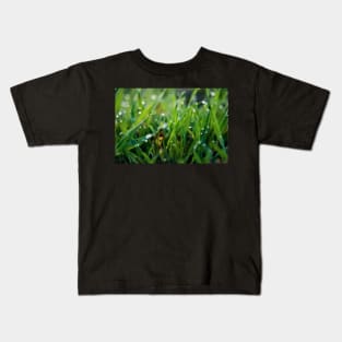 Dew Drop Grass Kids T-Shirt